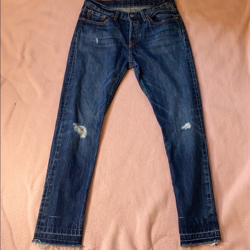 Distressed Levi jeans